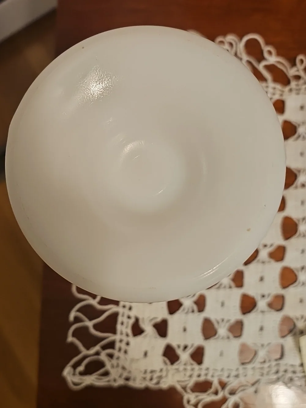 Vintage White Hobnail Trumpet  Milk Glass Vase